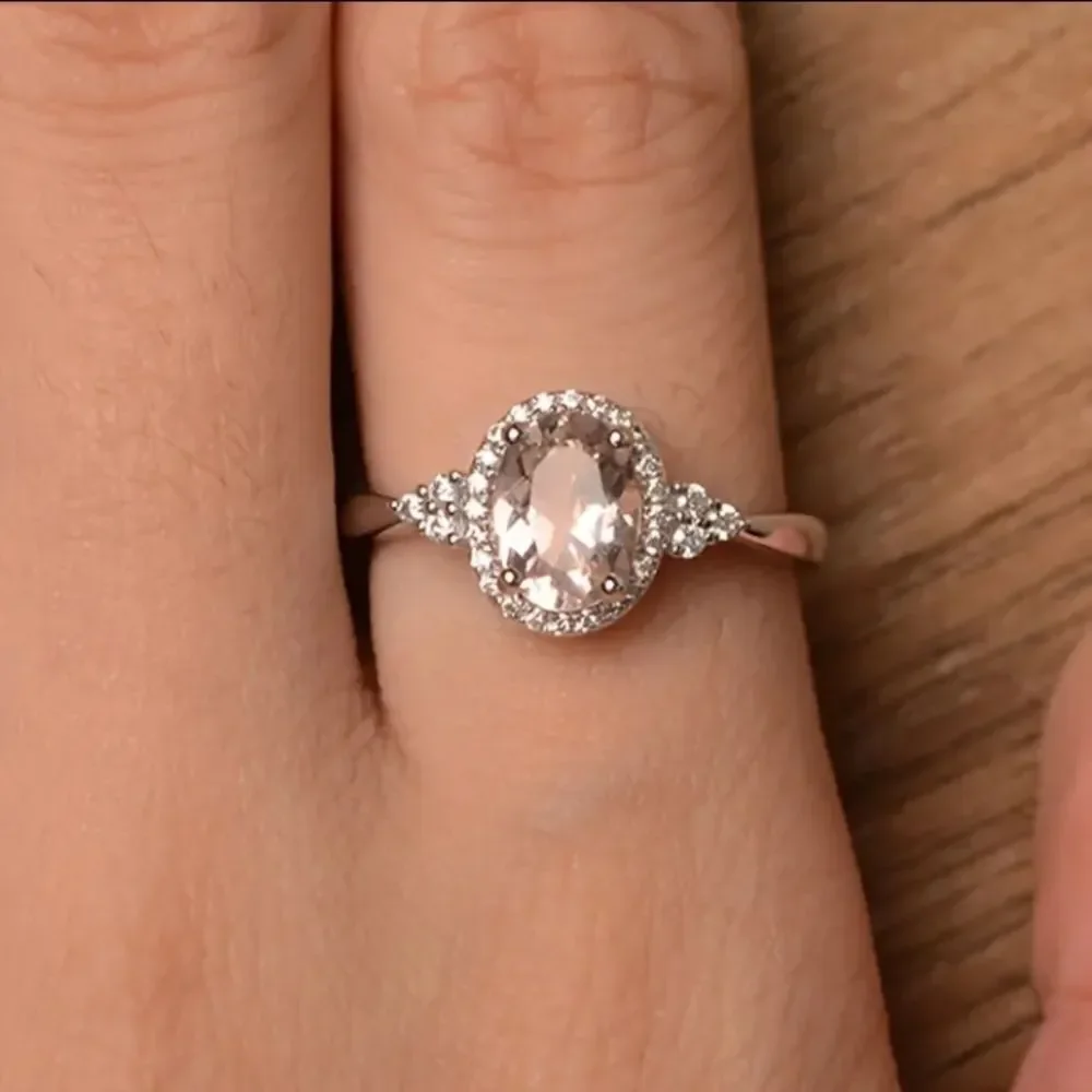 Ladies Elegant Champagne Lab Created  diamonds Ring sz 6